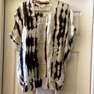 Cabi silk blouse, Size S, black/white